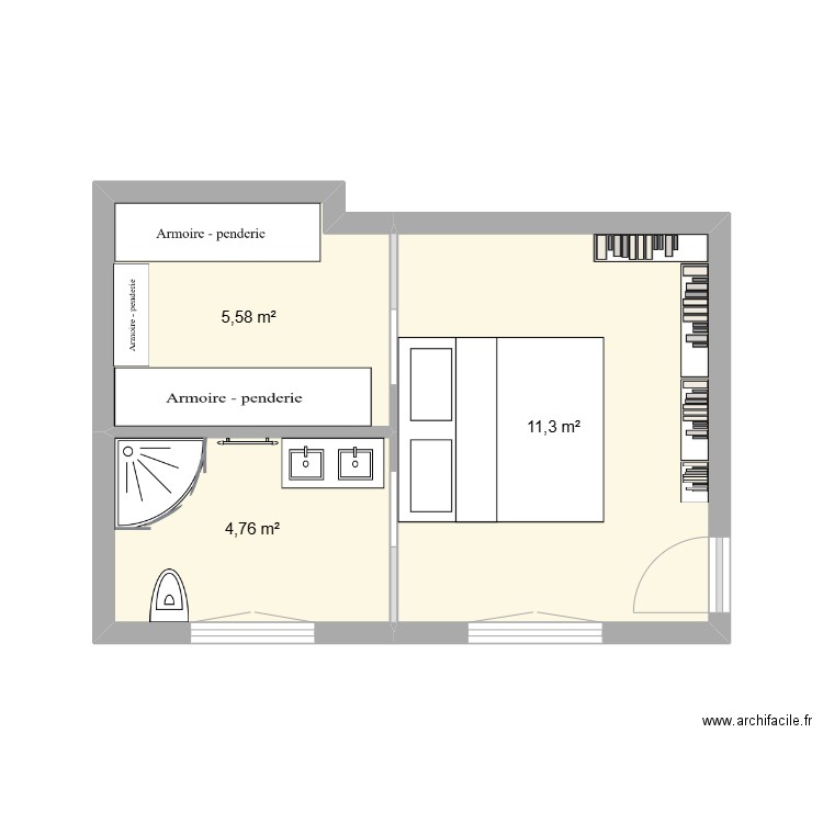 ch1. Plan de 3 pièces et 22 m2