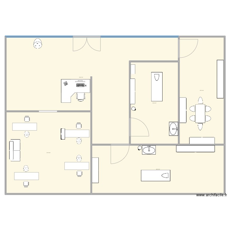 plan institut. Plan de 5 pièces et 1100 m2