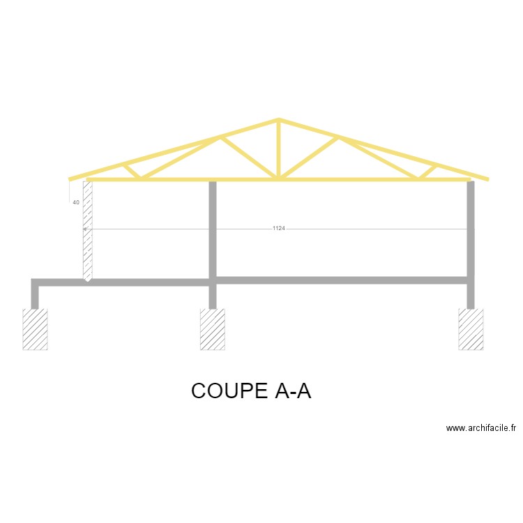 DAVID COUPE AA. Plan de 6 pièces et 8 m2