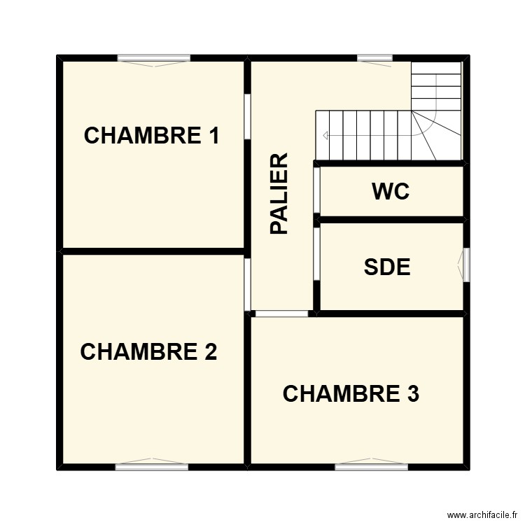 fabres rdc. Plan de 5 pièces et 46 m2