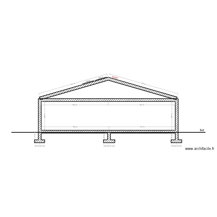  LE BLOA Mikael. Plan de 1 pièce et 29 m2