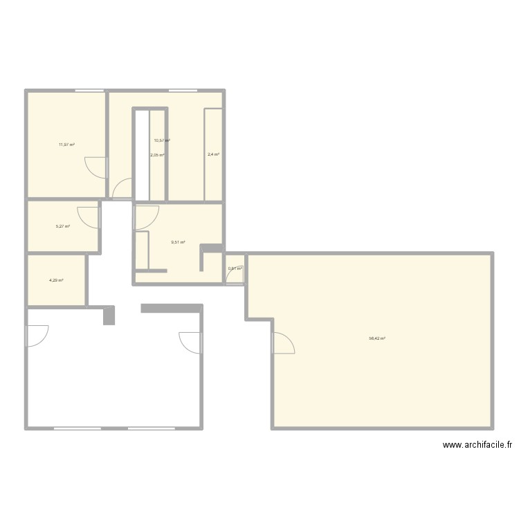 Plan Villa. Plan de 9 pièces et 103 m2