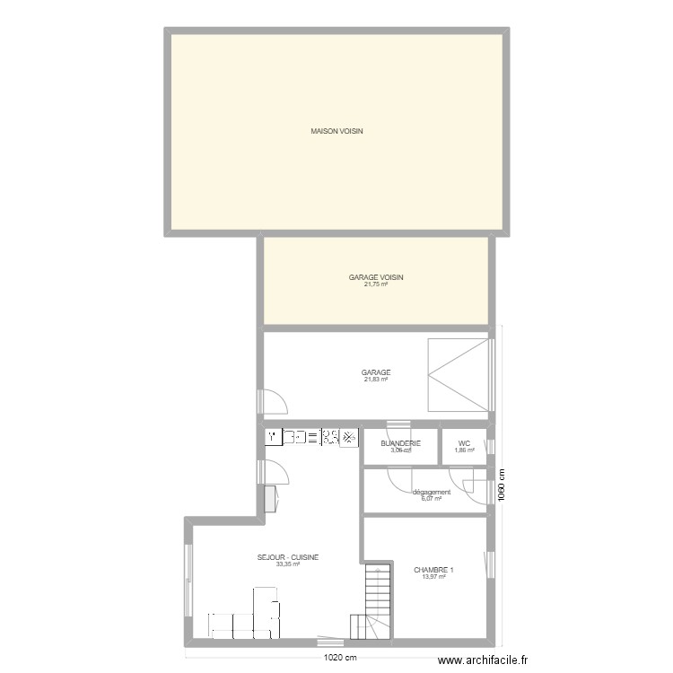 OMASTA. Plan de 16 pièces et 243 m2