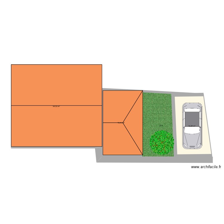 NOUVEL MASON V1. Plan de 3 pièces et 87 m2