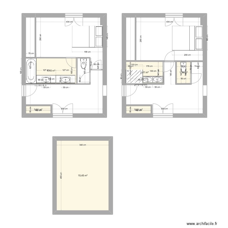 Entee SdD Ch. Plan de 6 pièces et 27 m2