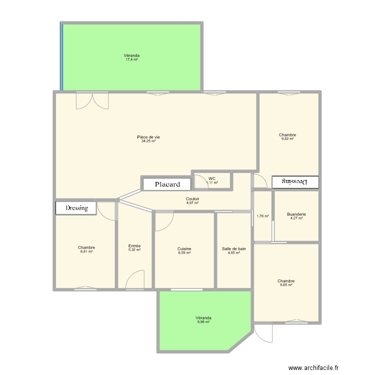 PICARD seichamps. Plan de 16 pièces et 124 m2