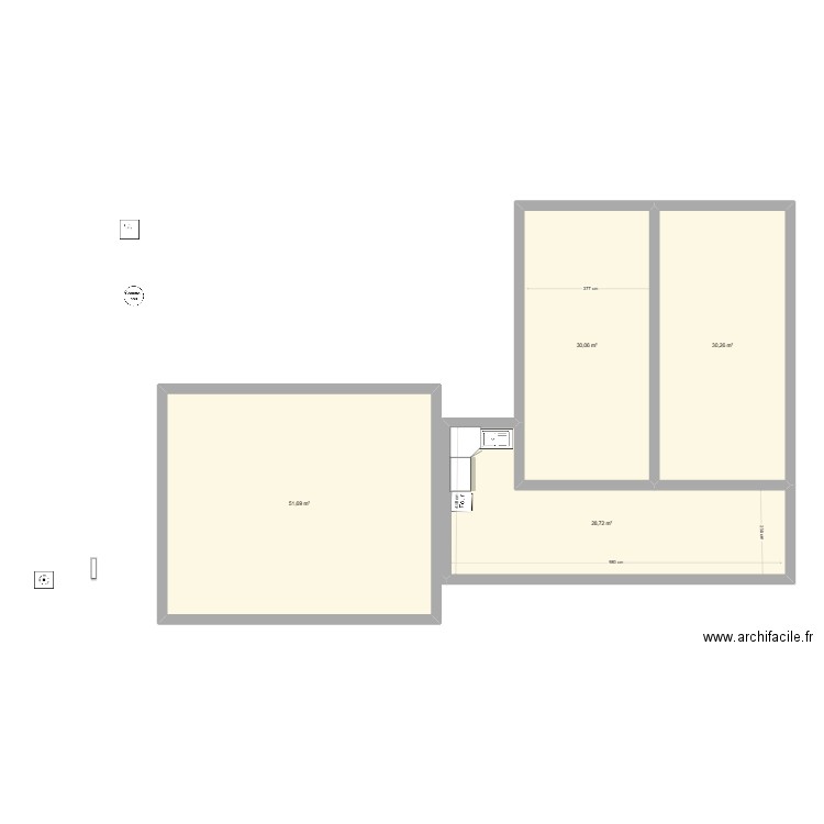 2025 MICHEL. Plan de 4 pièces et 139 m2