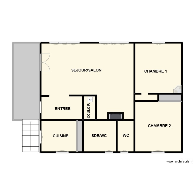 1 ER BOUHANA. Plan de 10 pièces et 101 m2