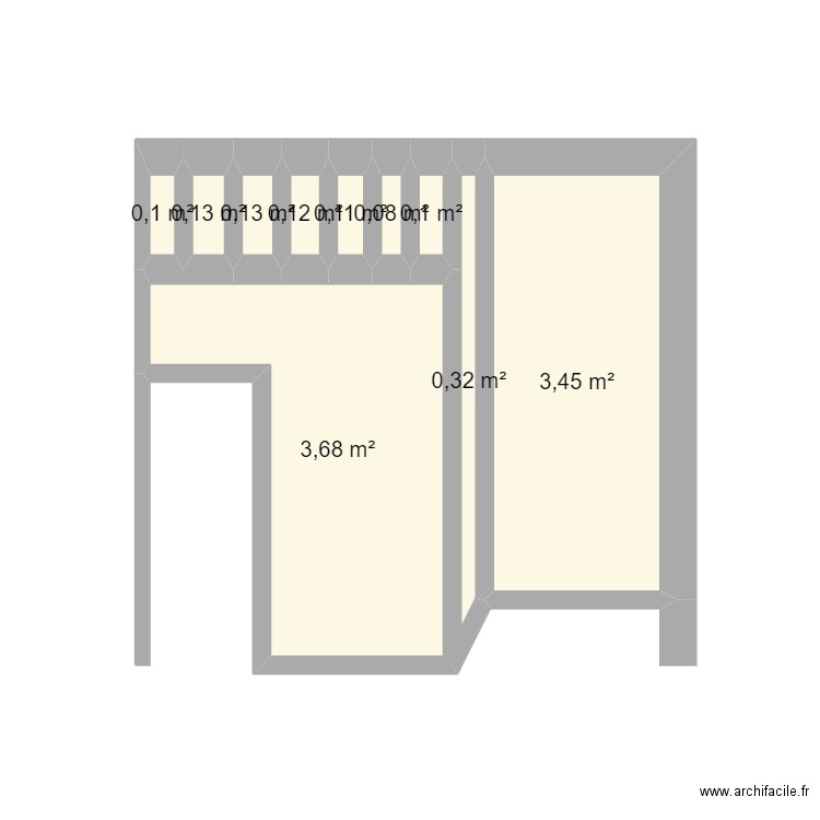 sud. Plan de 10 pièces et 8 m2