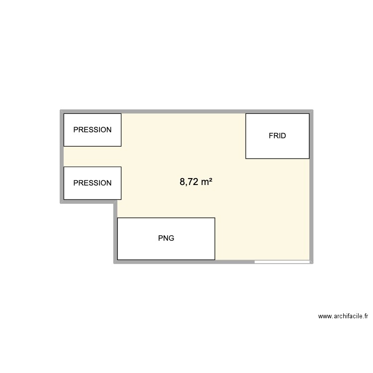 PNG NANT. Plan de 1 pièce et 9 m2