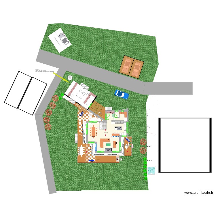 reduit max RC SAMOENS esc CENTRE. Plan de 4 pièces et 131 m2