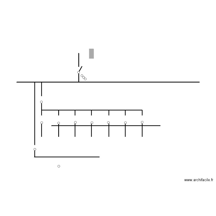 plan unifilaire. Plan de 0 pièce et 0 m2