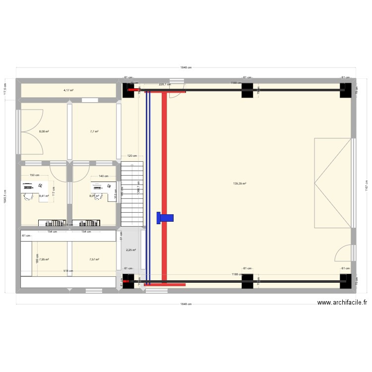 garage moteur EAB #2. Plan de 10 pièces et 190 m2