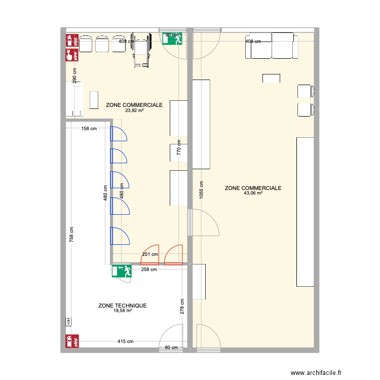 SQ BAYONNE SECU 2025. Plan de 3 pièces et 86 m2