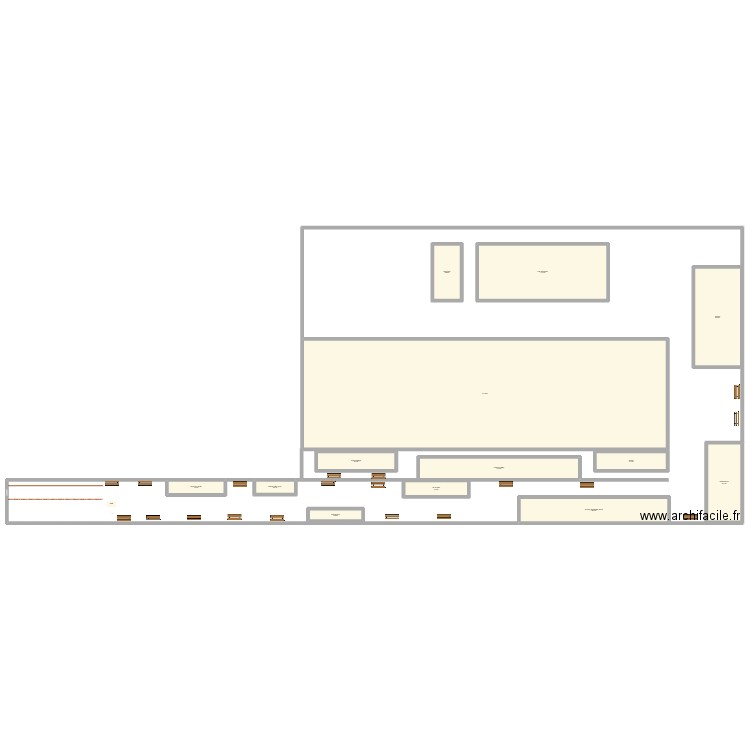 kermesse. Plan de 13 pièces et 1255 m2