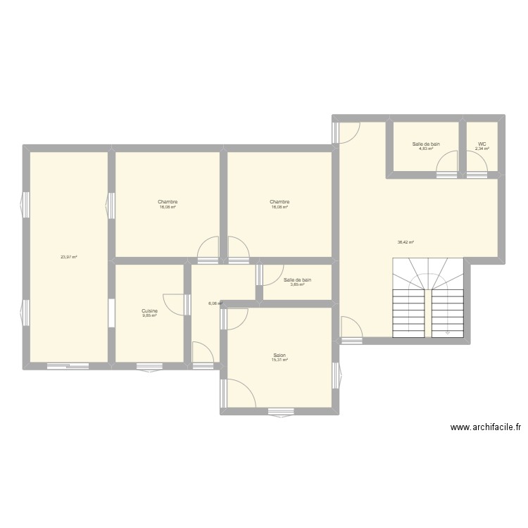 Axxam n Dada. Plan de 10 pièces et 135 m2