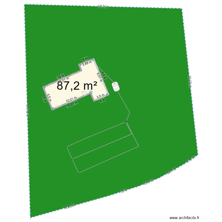 Assainissement Parcelle A1360. Plan de 1 pièce et 87 m2