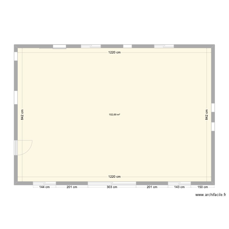 ST SAT. Plan de 1 pièce et 103 m2