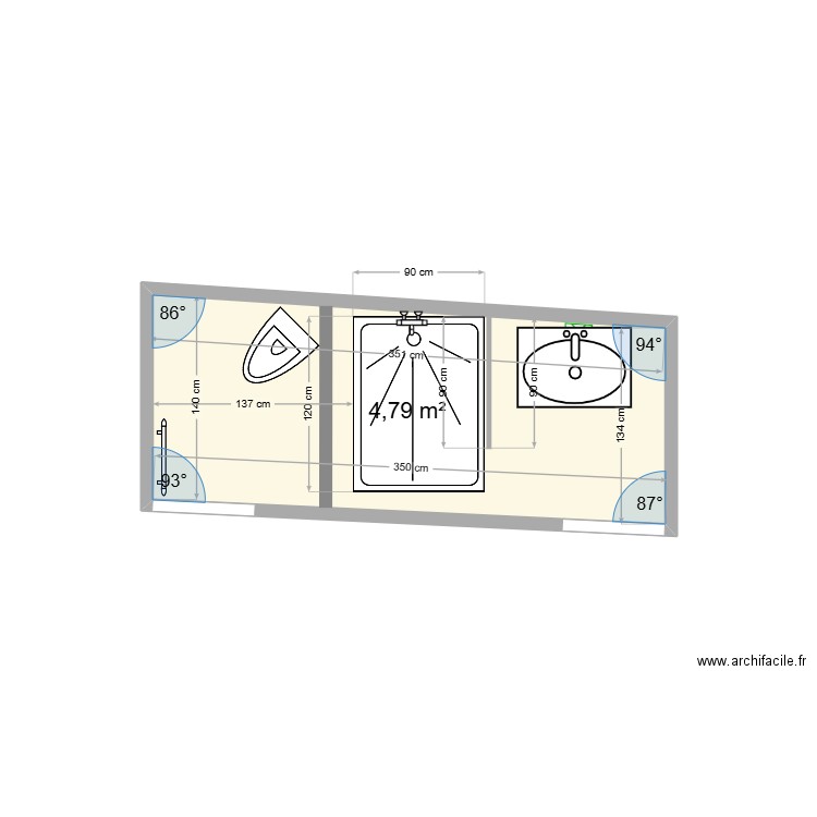 CT-PLAN EMOI V4. Plan de 1 pièce et 5 m2