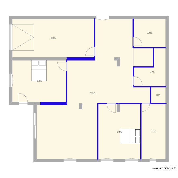 beychac. Plan de 8 pièces et 166 m2