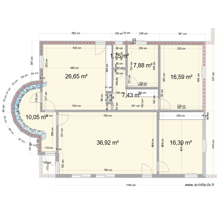 Sarlat dupli schema. Plan de 9 pièces et 335 m2