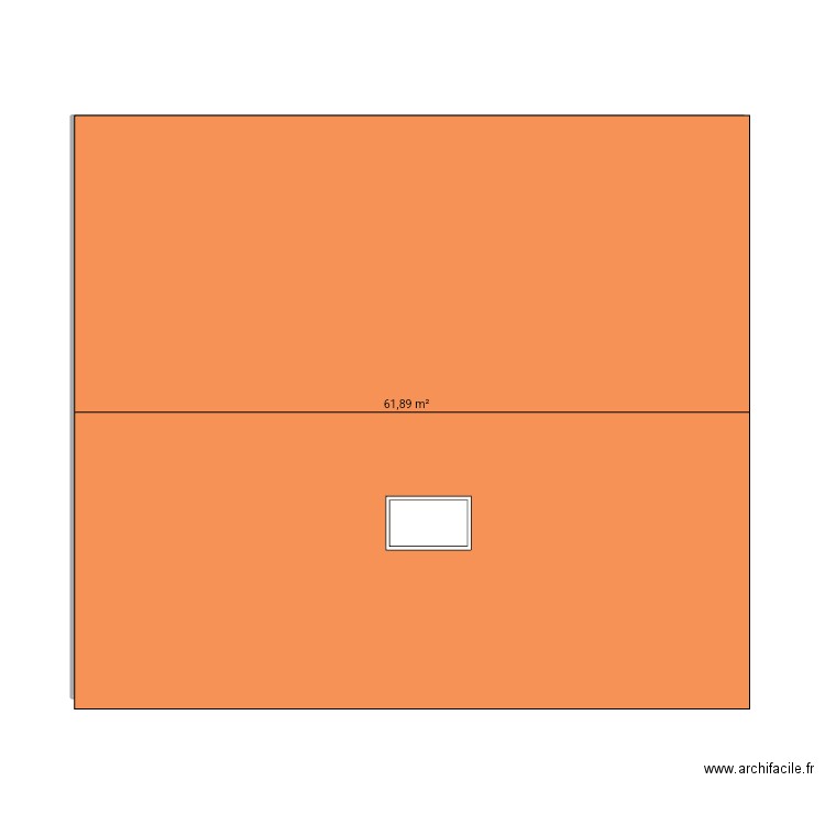 plan de facade 2 F. Plan de 1 pièce et 62 m2