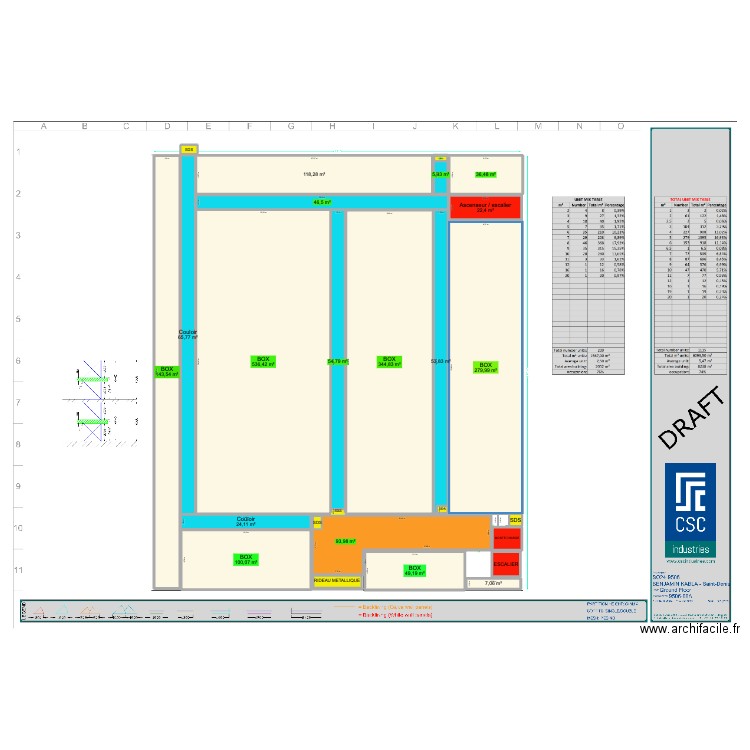 st denis csc. Plan de 26 pièces et 2021 m2