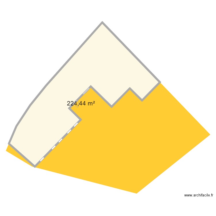 Romegoux. Plan de 2 pièces et 449 m2