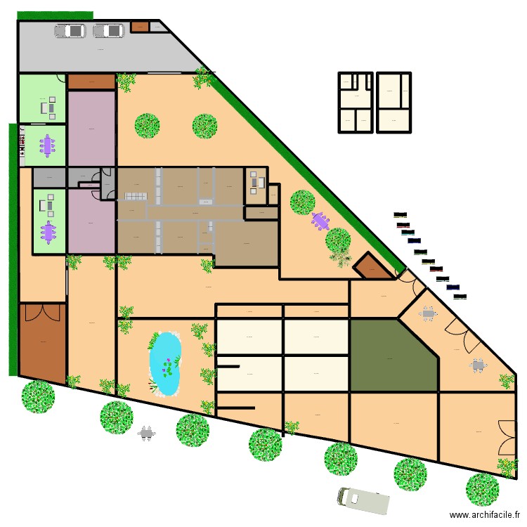 RESTO SUD + 4 STUDIO NORD 1311D. Plan de 62 pièces et 1863 m2