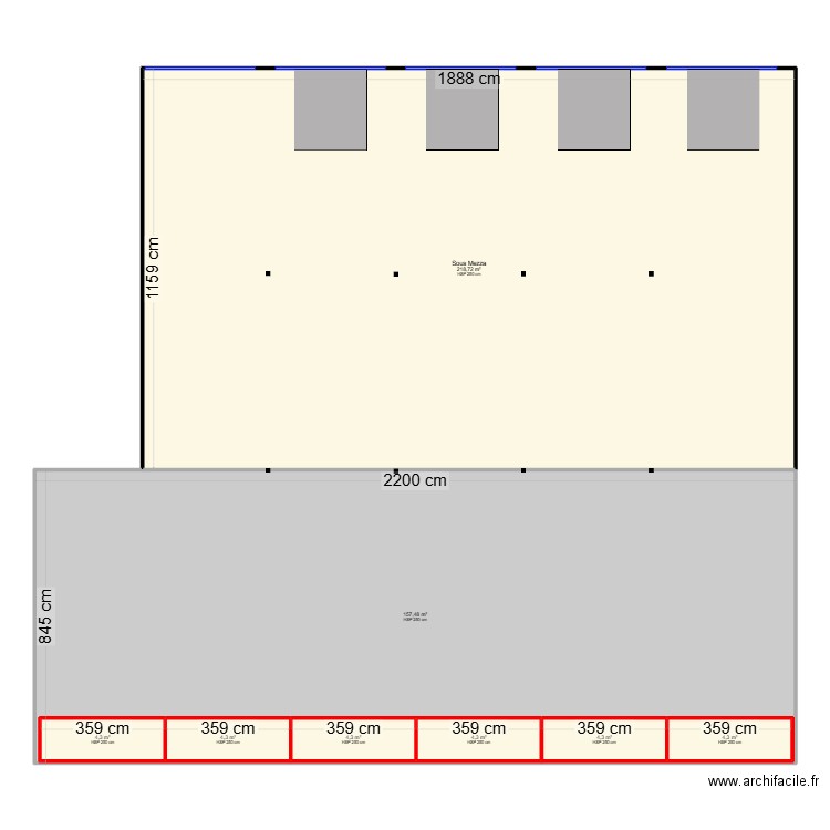 projet pyrélog. Plan de 8 pièces et 430 m2