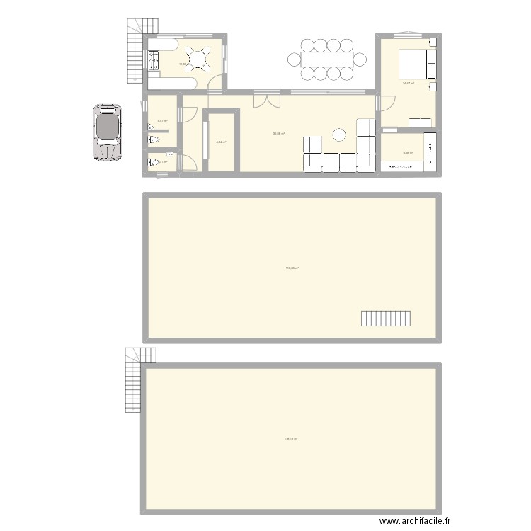 maison. Plan de 9 pièces et 320 m2