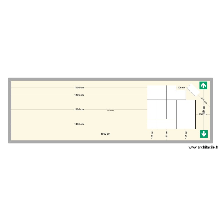 Bresh. Plan de 1 pièce et 128 m2