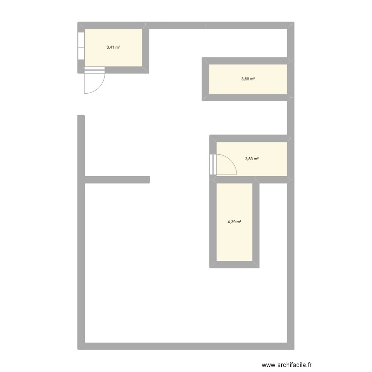 plan garage. Plan de 4 pièces et 15 m2