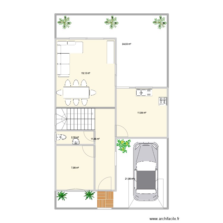 dellys 2. Plan de 7 pièces et 99 m2