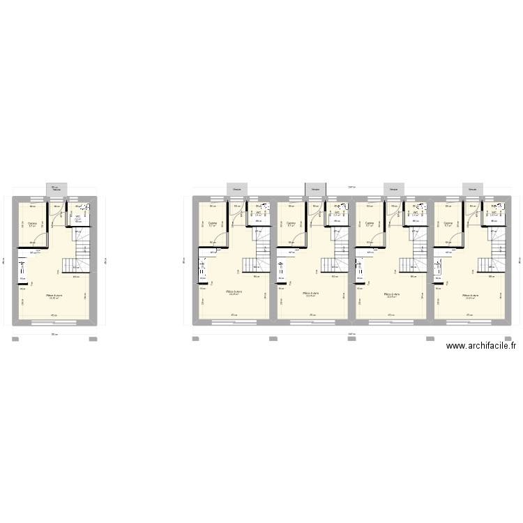 Flayac rdc. Plan de 15 pièces et 181 m2