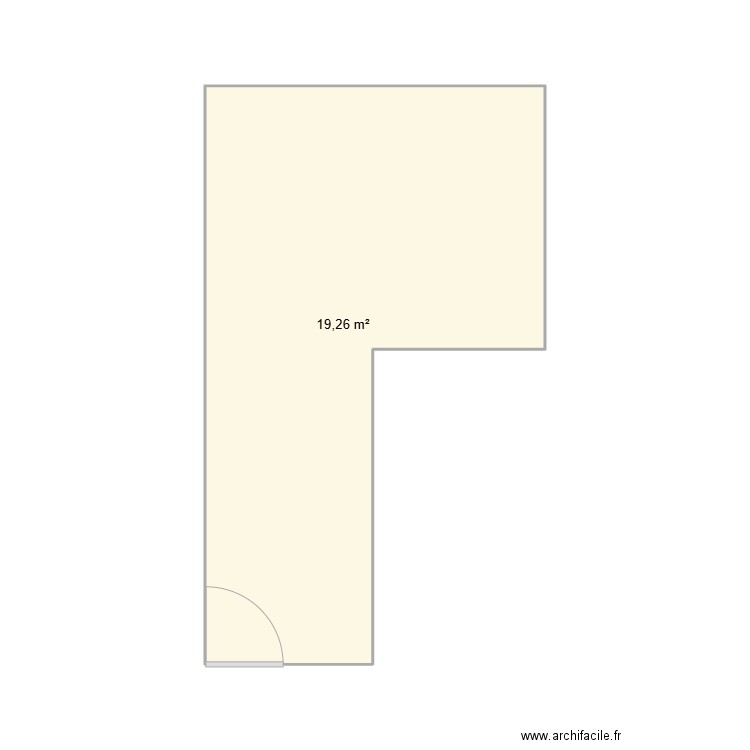 plan de a salle d'attente maternité . Plan de 1 pièce et 19 m2