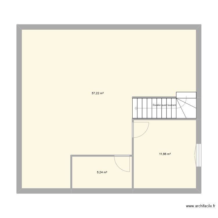 almeras. Plan de 6 pièces et 92 m2