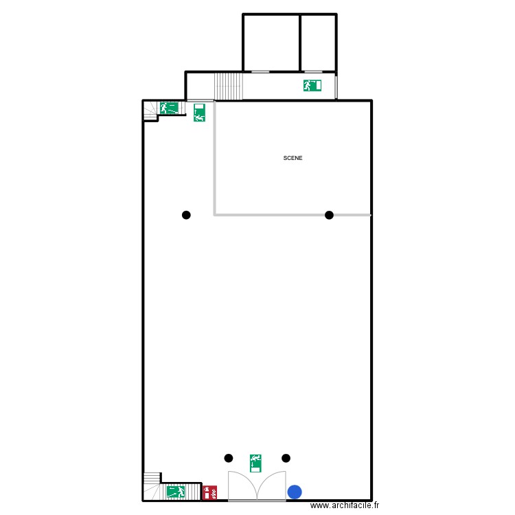 CHAPELLE. Plan de 5 pièces et 485 m2