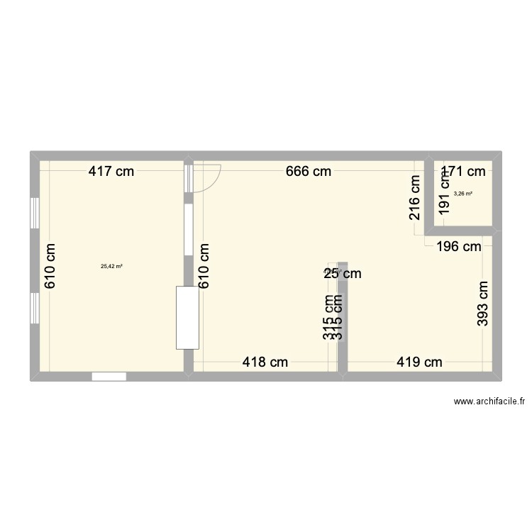 Aménagement garage. Plan de 3 pièces et 76 m2