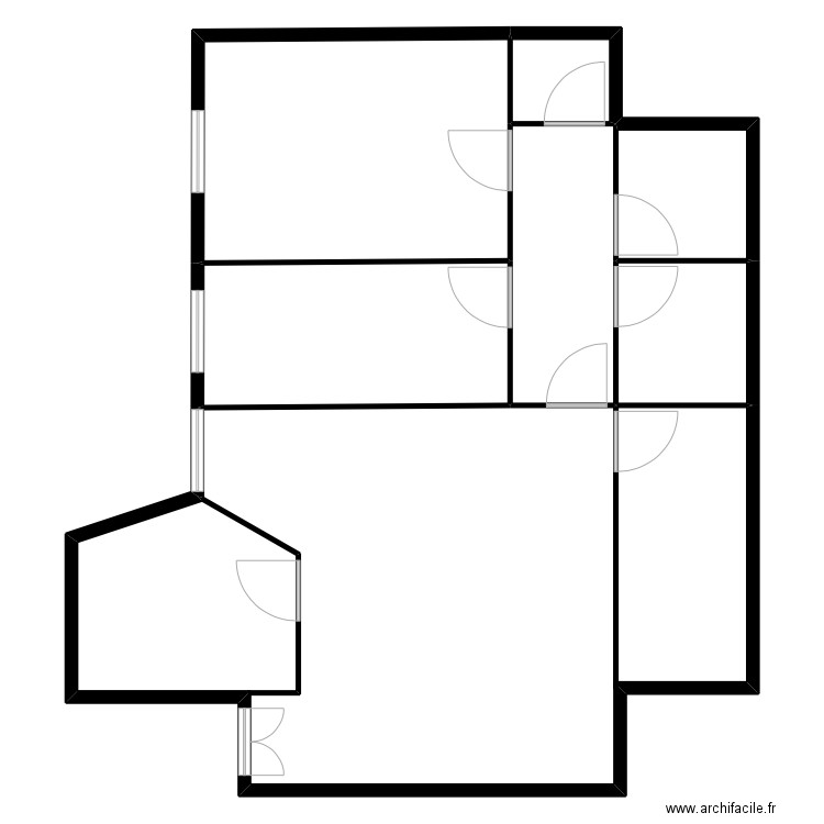 Mekloufi. Plan de 7 pièces et 347 m2