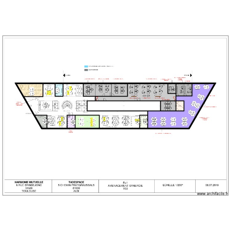 Toulouse Brindejonc. Plan de 15 pièces et 1041 m2