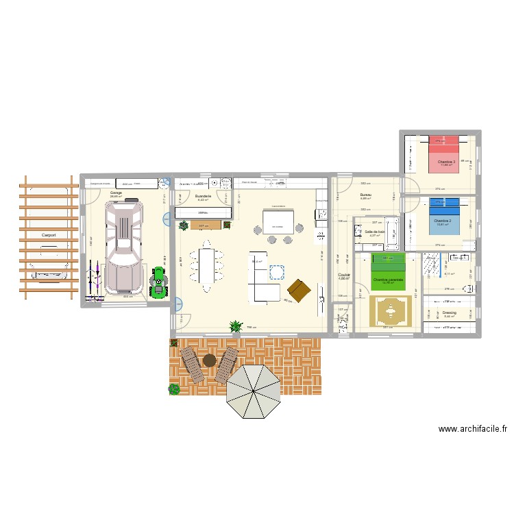 Ploubezre_V2. Plan de 12 pièces et 160 m2