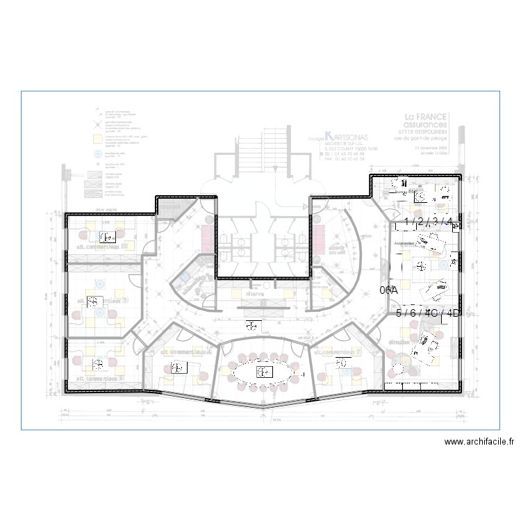 BatD. Plan de 9 pièces et 97 m2