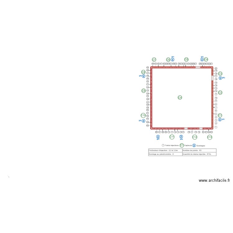 Rivera. Plan de 1 pièce et 61 m2