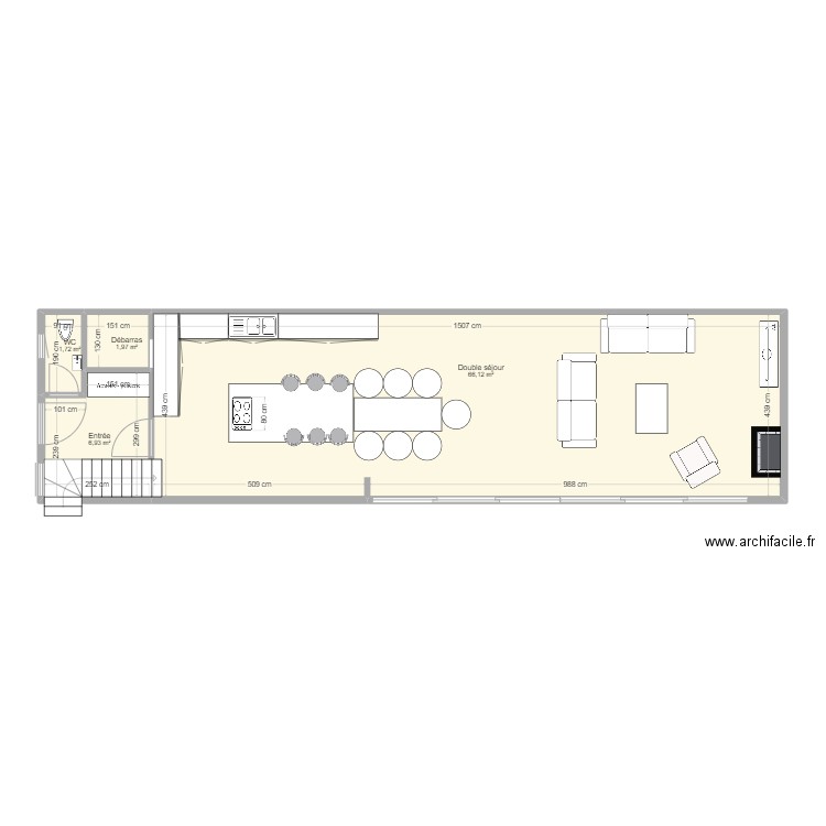 verrerie 2. Plan de 4 pièces et 77 m2