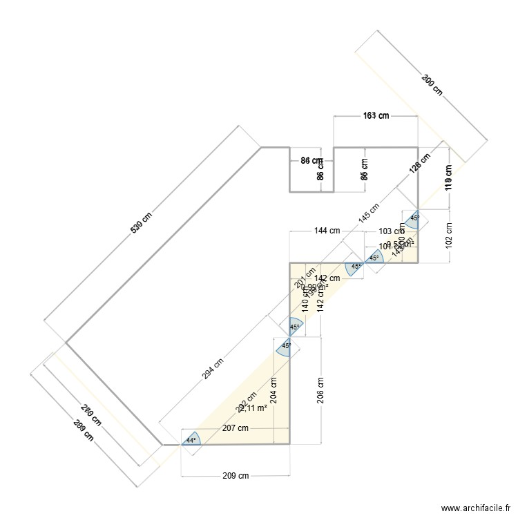 37 université 4M. Plan de 3 pièces et 4 m2