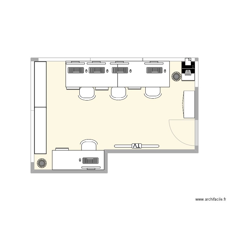 bureau maitrise 2. Plan de 1 pièce et 15 m2