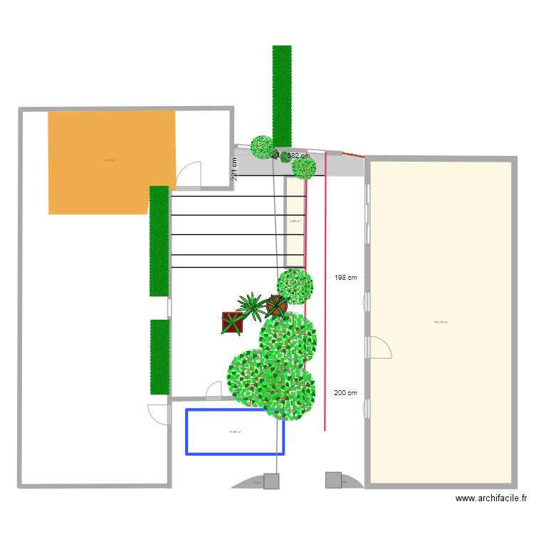 PROJET JARDIN 14 SEPTEMBRE 2024. Plan de 3 pièces et 136 m2