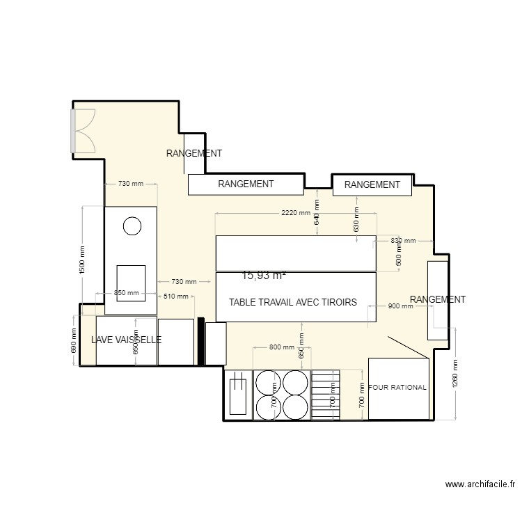 LE SAUVEUR. Plan de 1 pièce et 16 m2