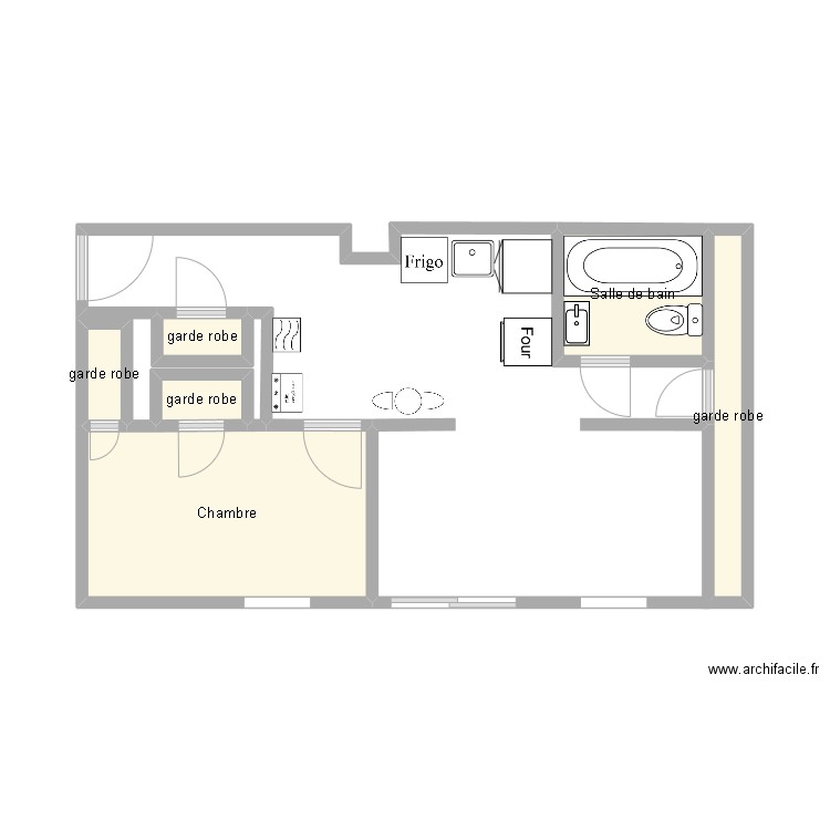 82 des cascades. Plan de 6 pièces et 12 m2